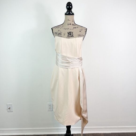 Lavish Alice NWOT Strapless Sheath Midi Dress Size 12 - Picture 2 of 5